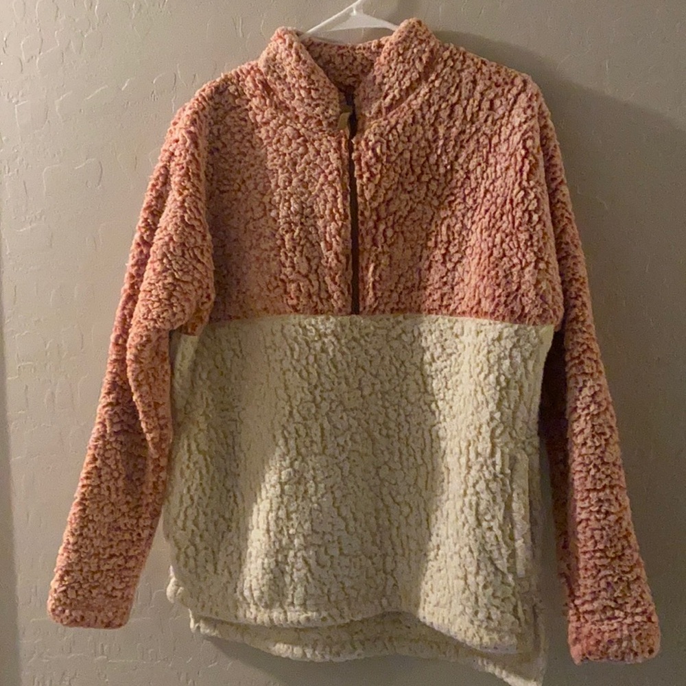 Sherpa half zipper jacket